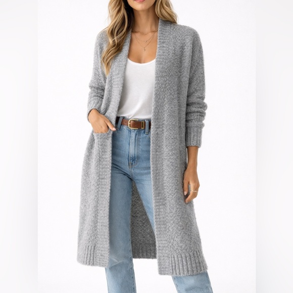 MINKPINK Sweaters - MINKPINK | Light Gray Women's Knit Cardigan - M/L